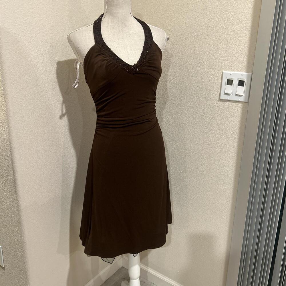 Ruby Rox brown hater dress. Size medium